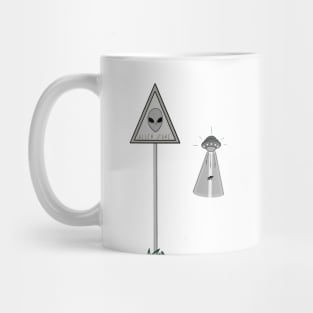 Alien Zone - Black and White Mug